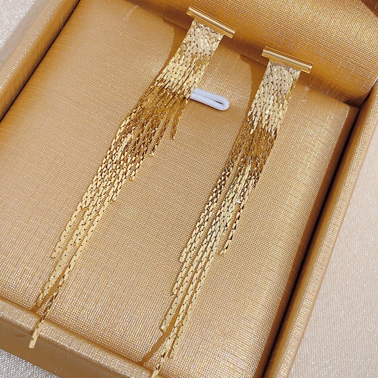 新款長流蘇顯瘦耳環