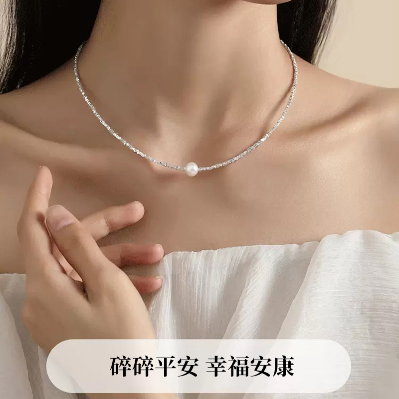 輕奢氣質珍珠純銀項錬
