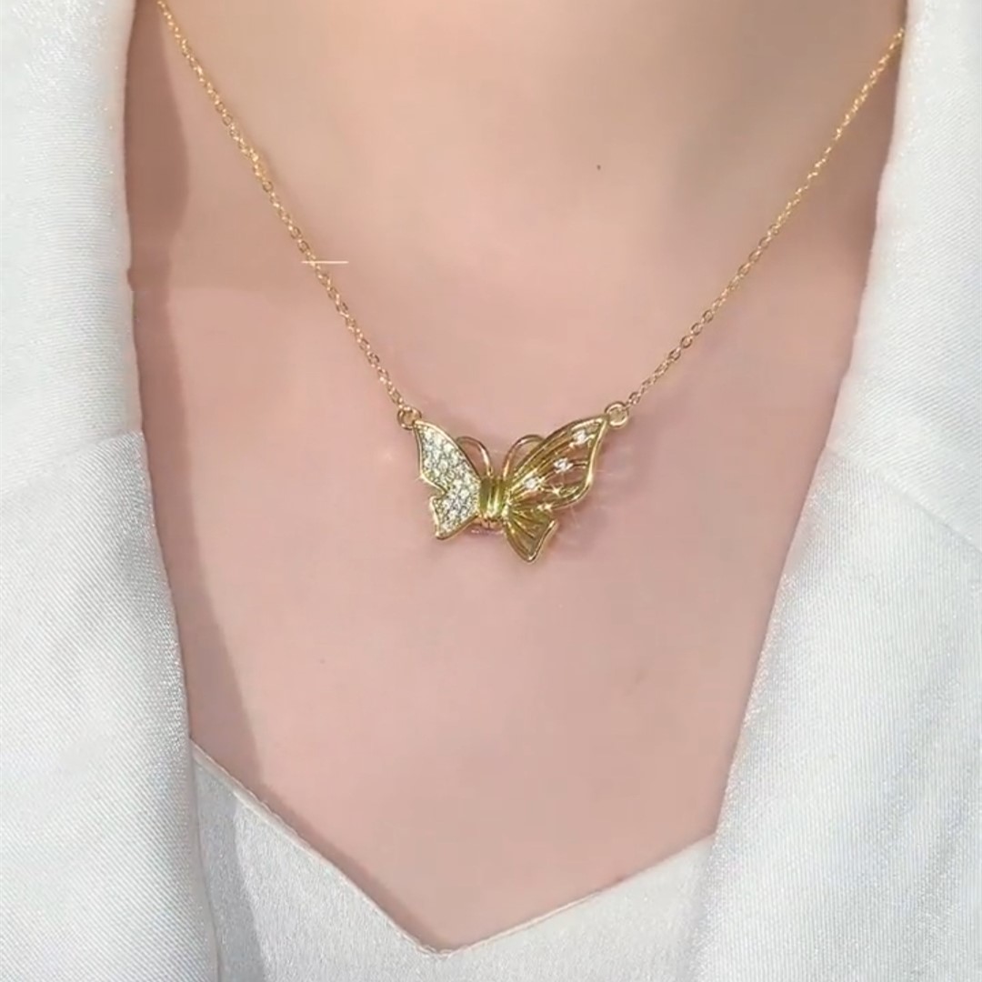 鏤空磁吸蝴蝶鎖骨錬