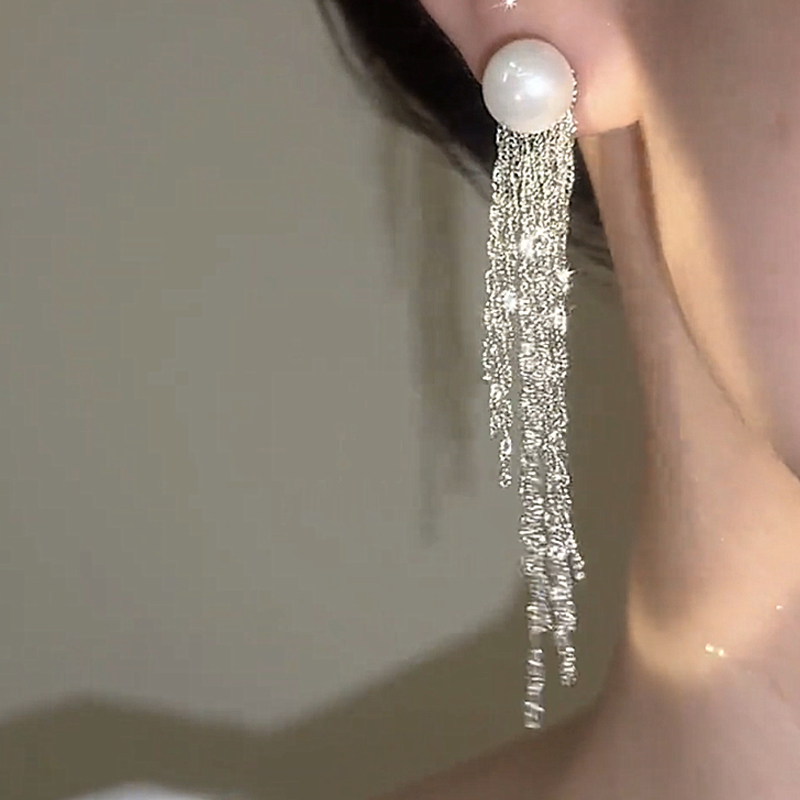 夜之夢珍珠流蘇耳環