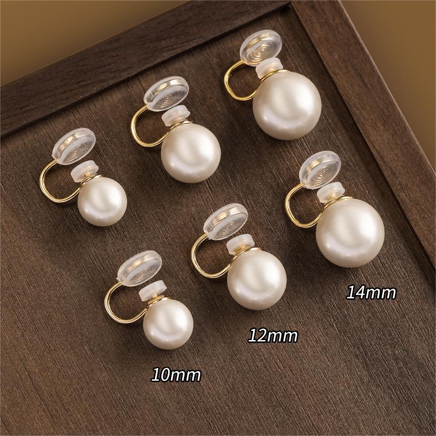 珍珠耳夾無耳洞蚊香盤耳環