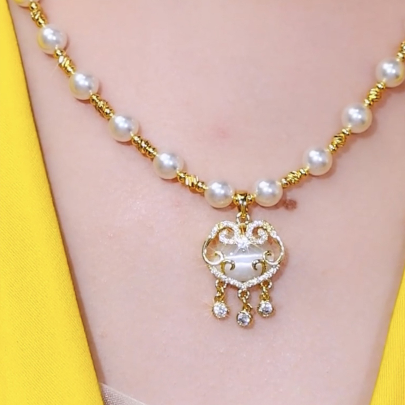 平安鎖珍珠項錬