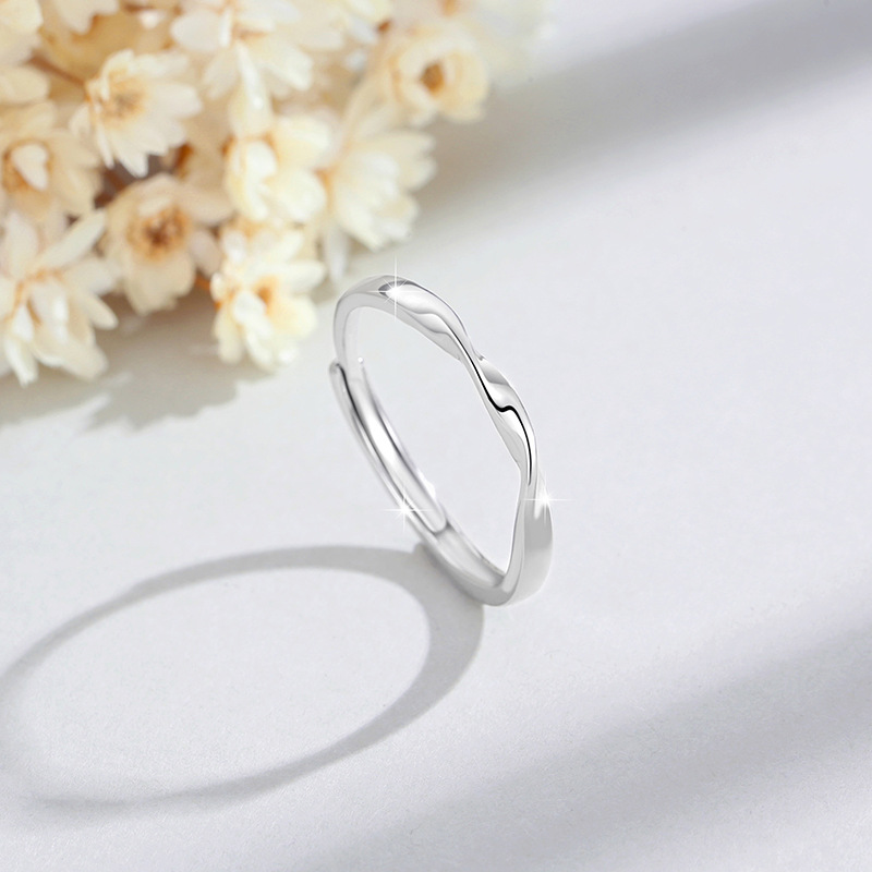 莫比烏斯蝴蝶結 純銀情侶戒指