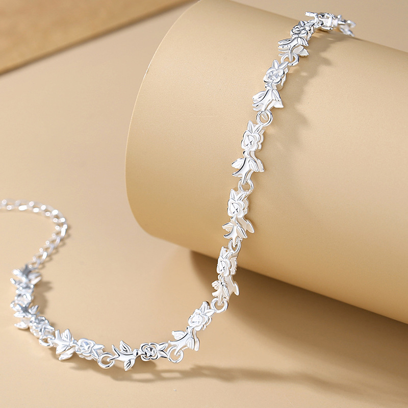 簡約設計燕子純銀手錬