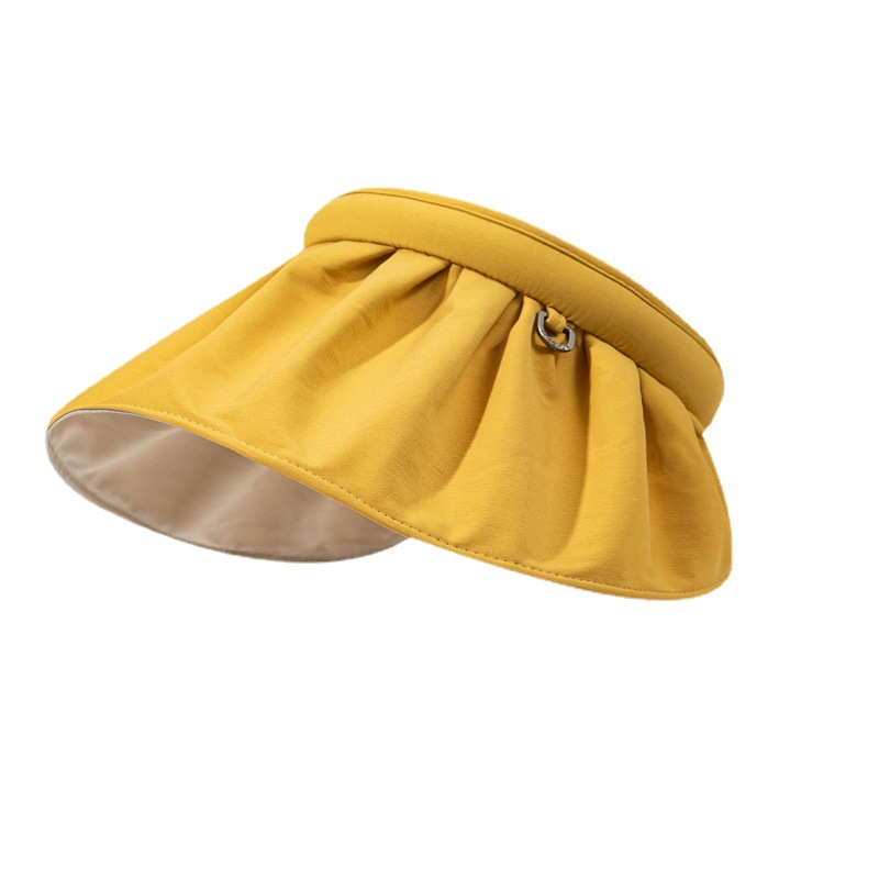 【沫緹甄選】夏季防紫外线遮阳帽遮脸大檐帽子可折叠贝壳帽空顶太阳帽