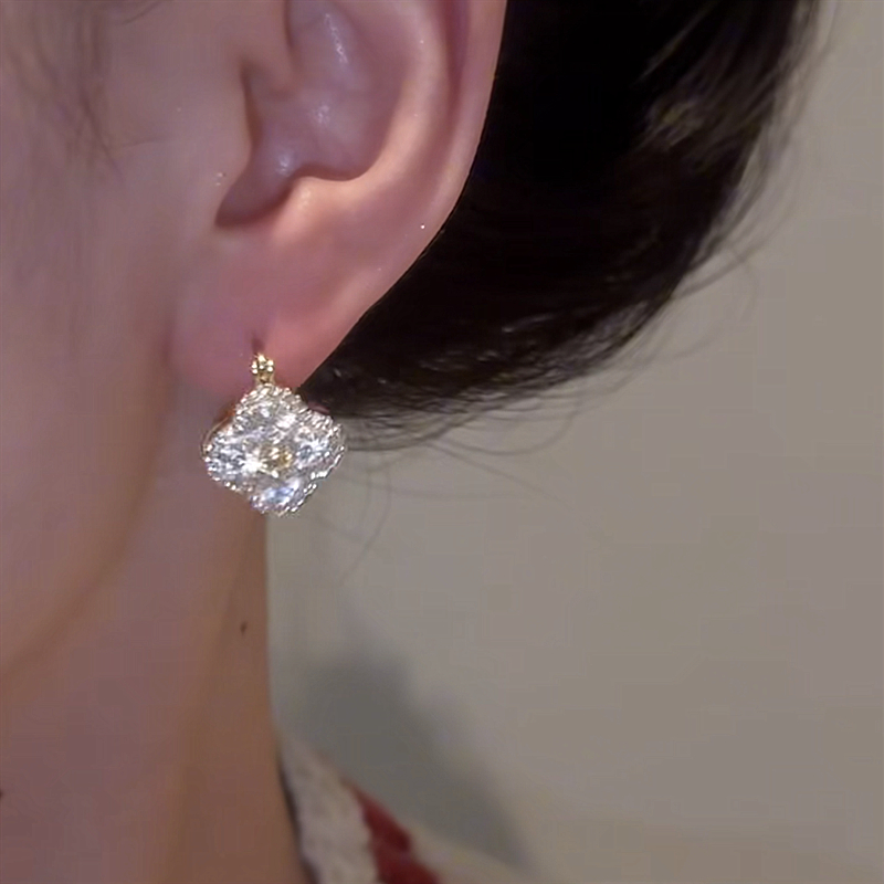 雙色四葉草輕奢耳環   