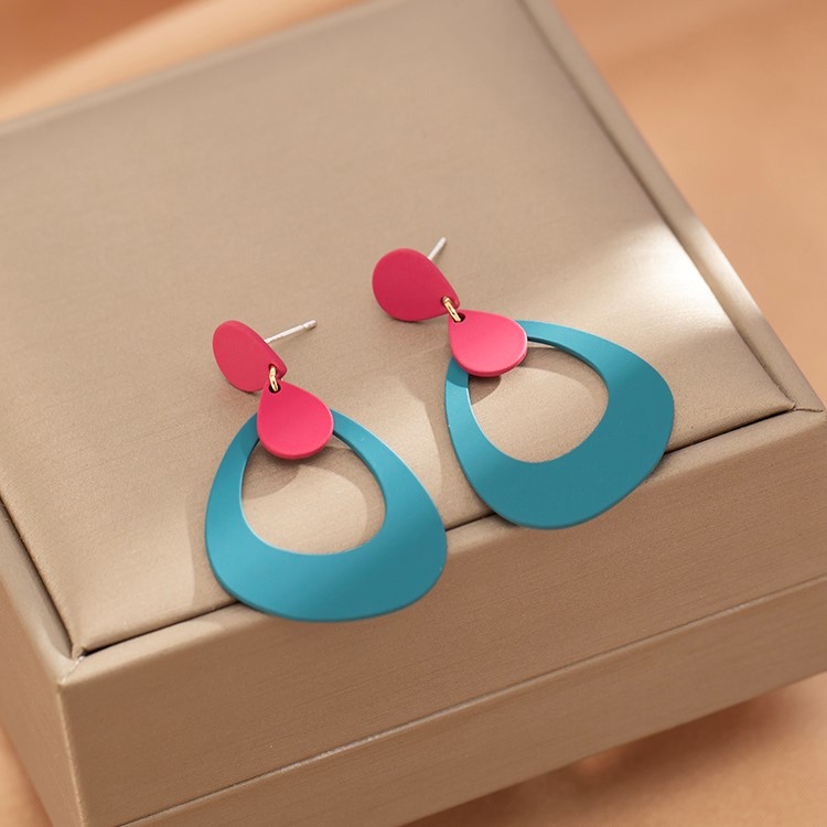 個性撞色幾個耳環