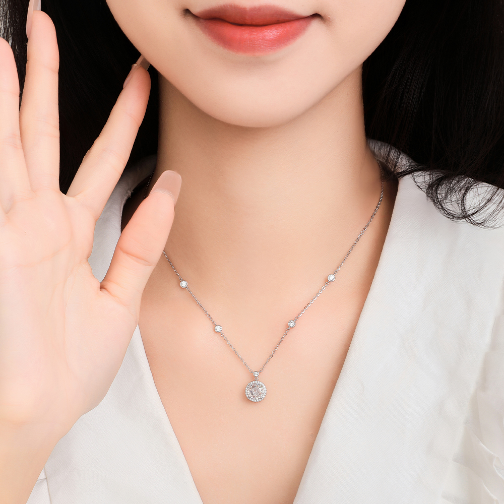 愛妳項錬鋯石愛心項錬