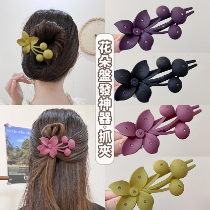 大號花朵洋氣抓夾 髮夾
