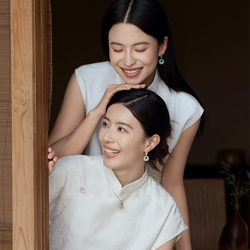 福氣平安扣和田玉項錬