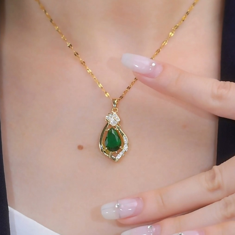 綠色方糖水晶耳環耳扣耳環