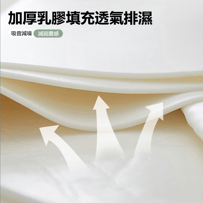 泰國天然乳膠涼席三件組 床裙防滑加厚款 可機洗 冰絲軟席 可折疊 涼感面料