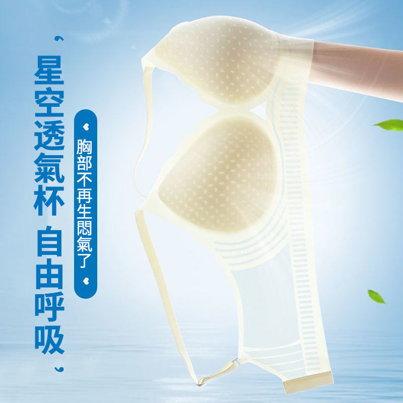 涼感無痕美背 小胸聚攏 夏季薄款文胸內衣