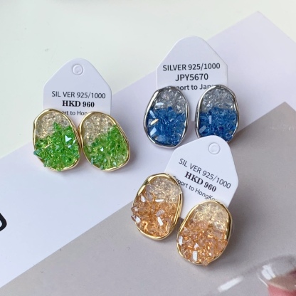 「橘子海」水晶橘子糖氣質耳環