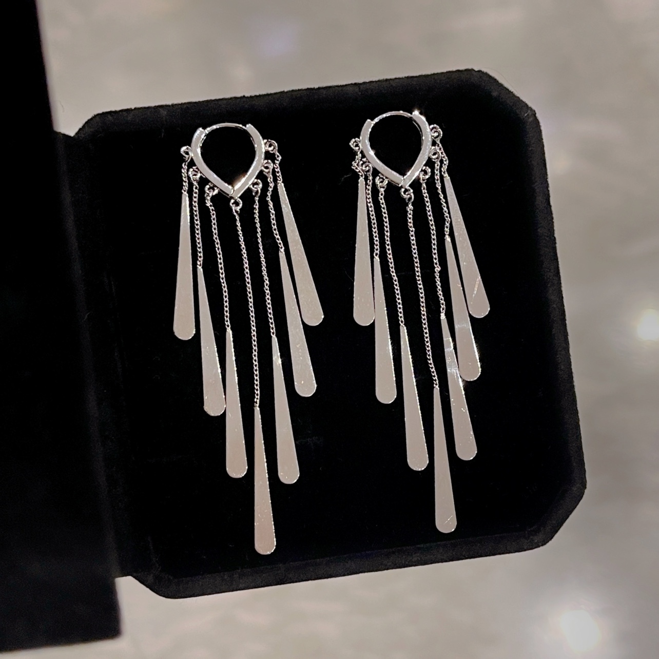 「風鈴」長款氣質流蘇亮片耳環