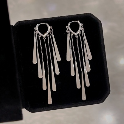 「風鈴」長款氣質流蘇亮片耳環