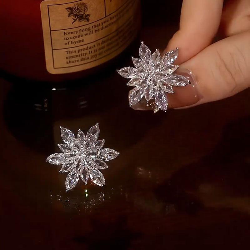 超閃浪漫雪花耳環  