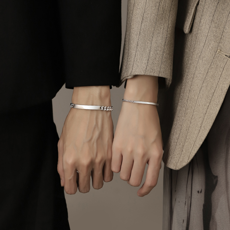 訂製款 | 簡約個性可刻字紀念情侶手錬