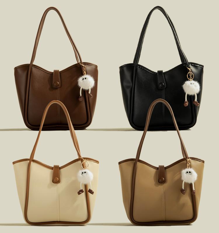 復古簡約大容量質感托特包