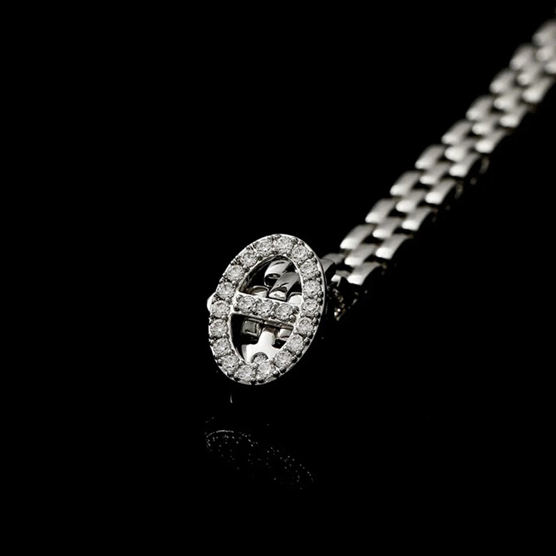 新款潮甜酷氣質豬鼻子純銀手錬