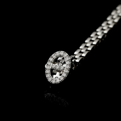 新款潮甜酷氣質豬鼻子純銀手錬