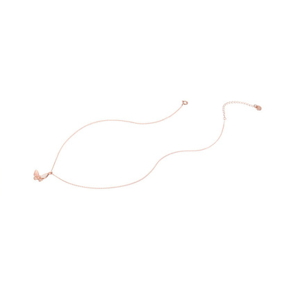 貝殼蝴蝶設計簡約玫瑰金鎖骨錬