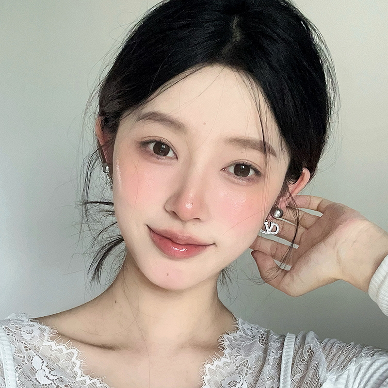 CD字母珍珠氣質耳環