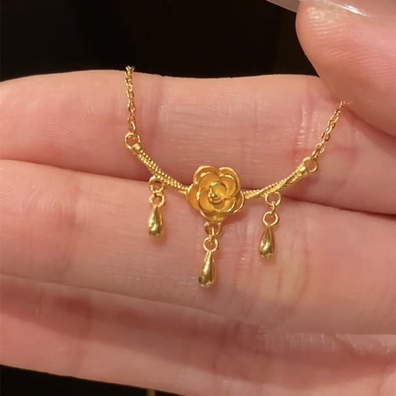 千金風貴氣山茶花鎖骨錬