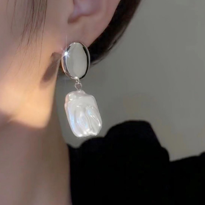 復古不規則巴洛克珍珠耳環