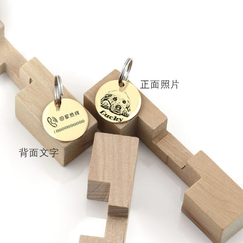 訂製款｜寵物頸圈名字名牌純銀吊牌