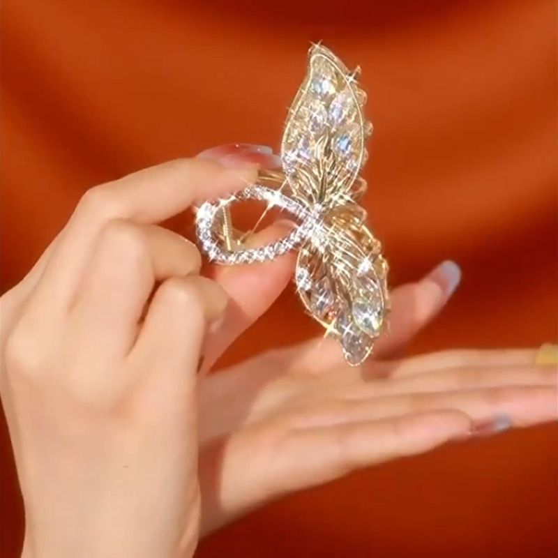 超閃樹葉高級感髮夾