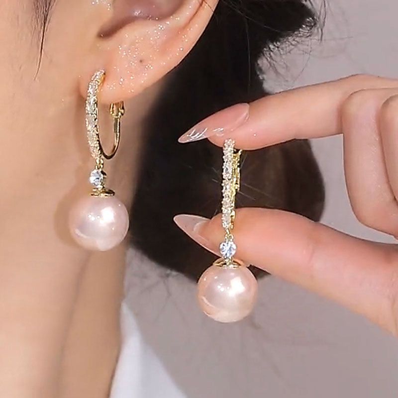 氣質百搭法式珍珠耳環