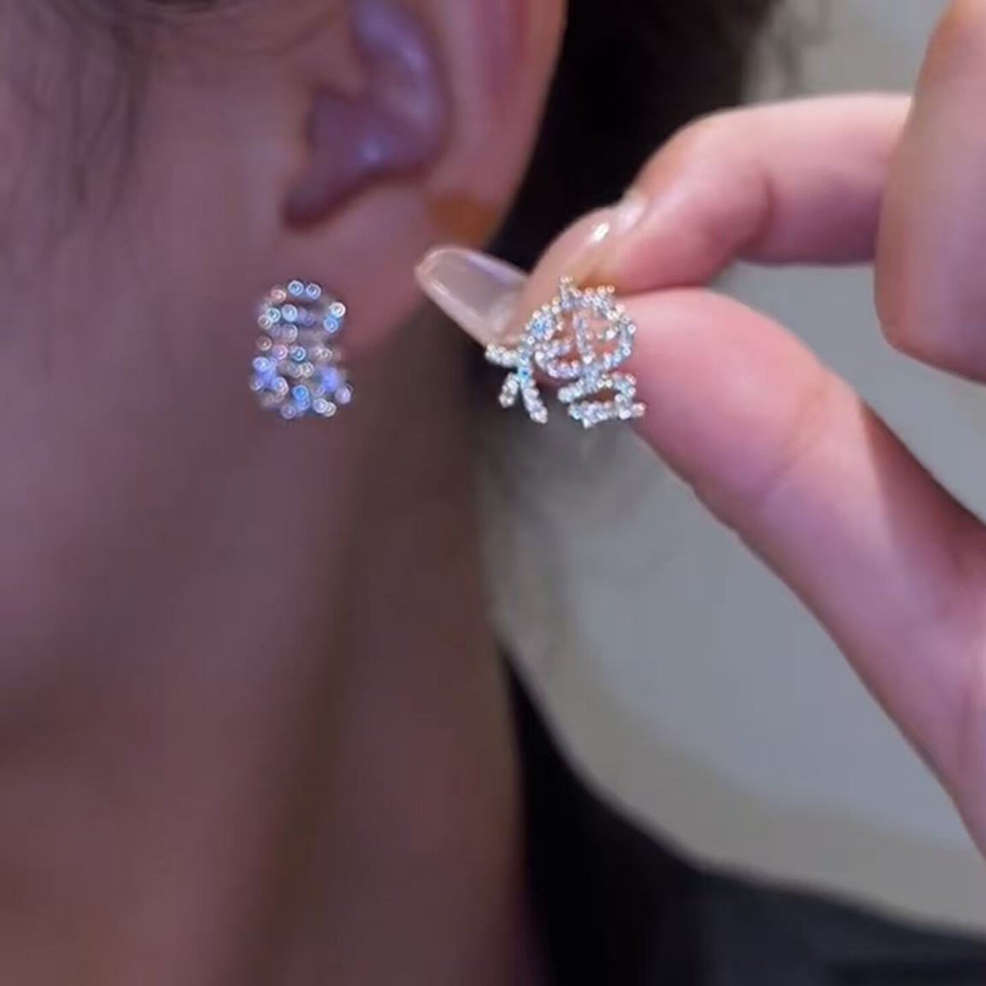 輕奢滿鑽暴富發財耳環