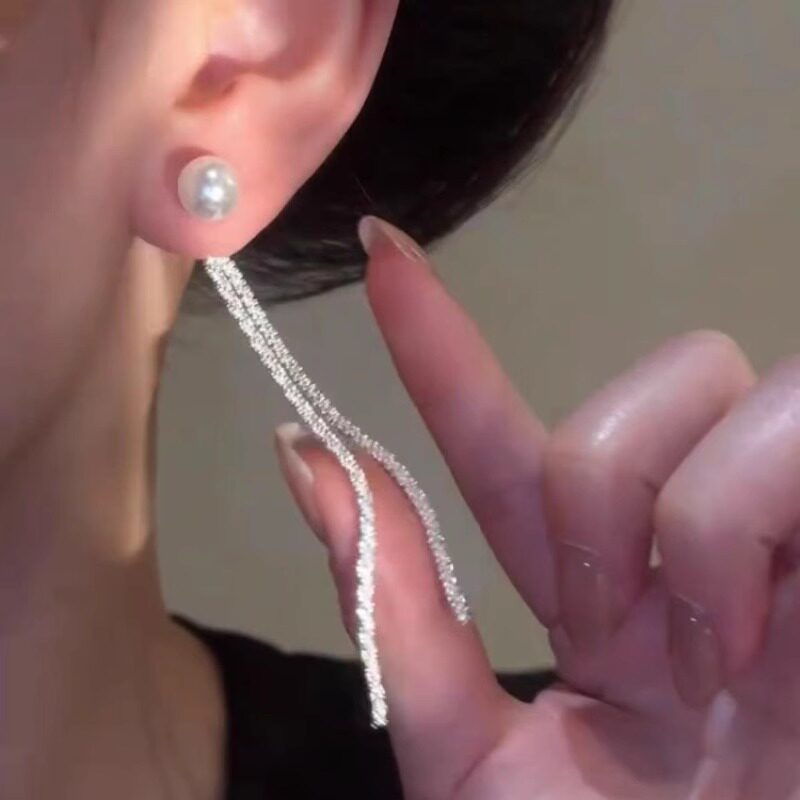 滿天星氣質流蘇耳環