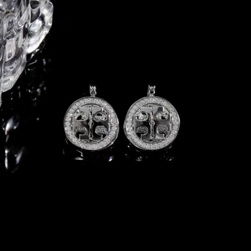 高級感圓圈鑲鑽個性耳環