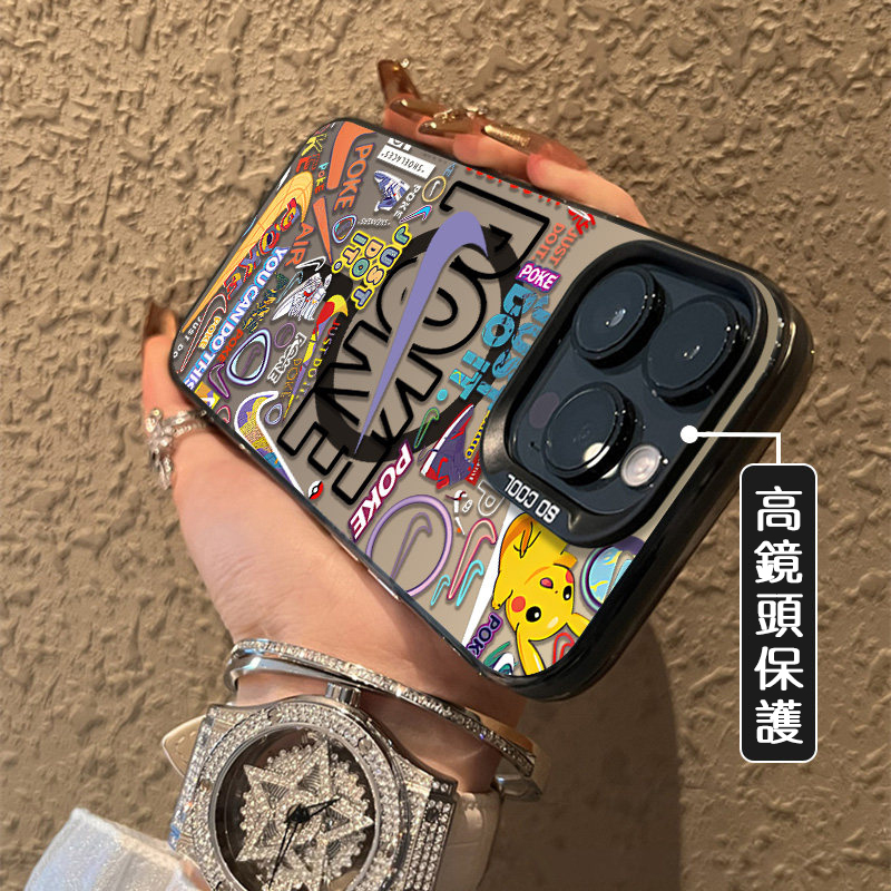 塗鴉彩繪耐克標iphone手機保護殼