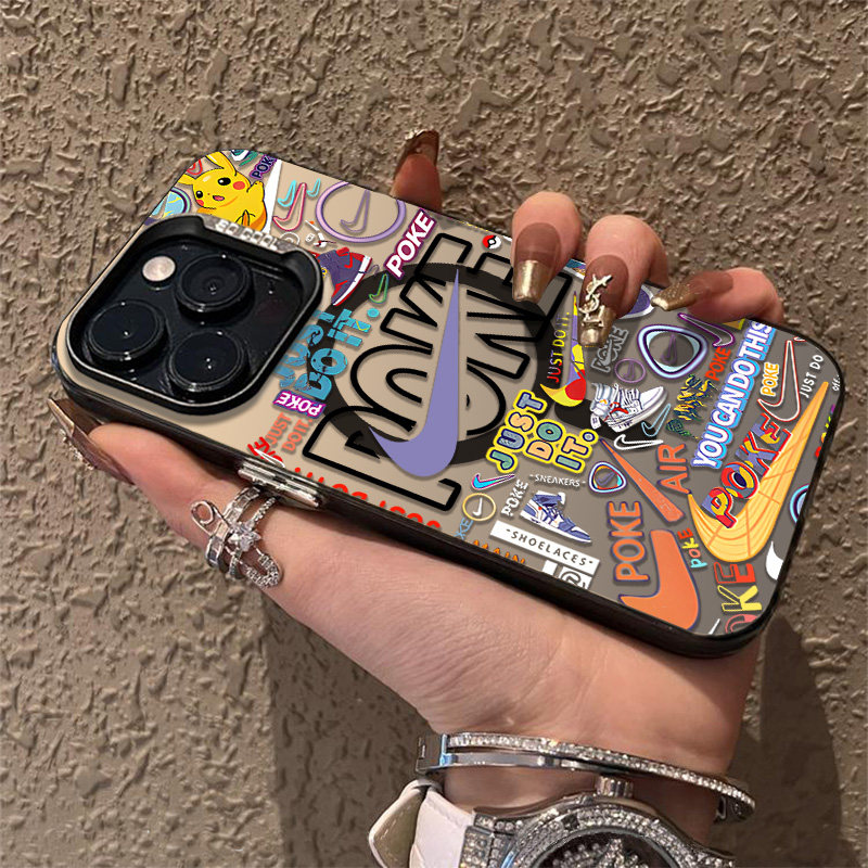 塗鴉彩繪耐克標iphone手機保護殼