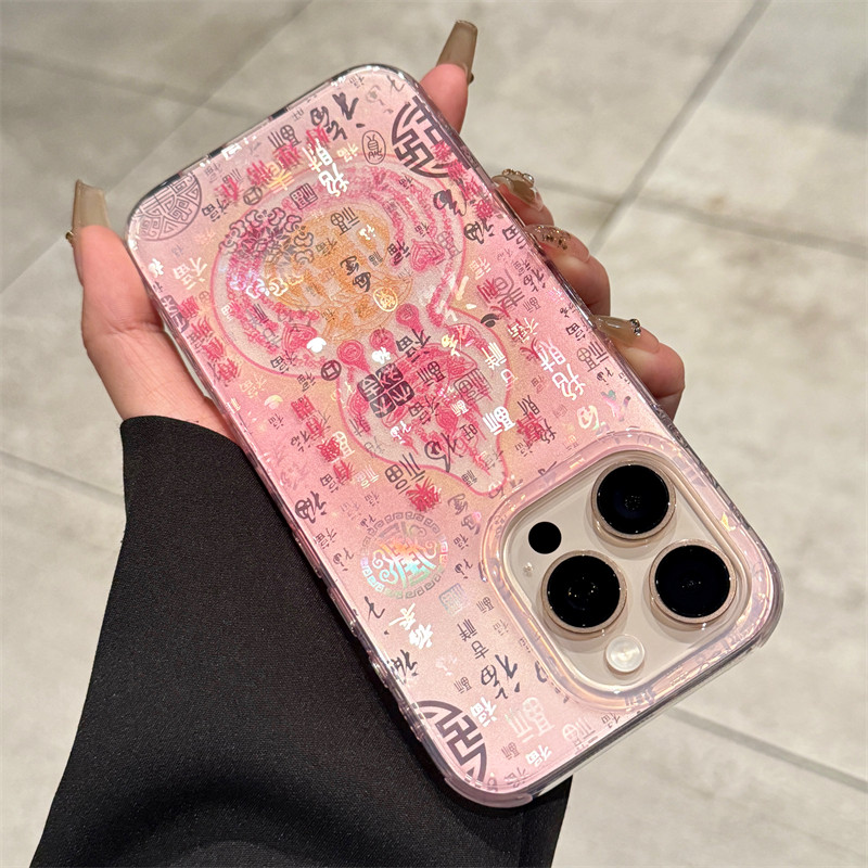 粉色葫蘆諸事順遂iPhone保護殼