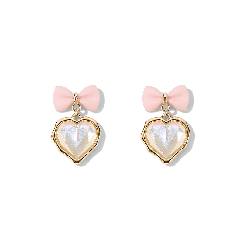 愛心蝴蝶結少女心耳環