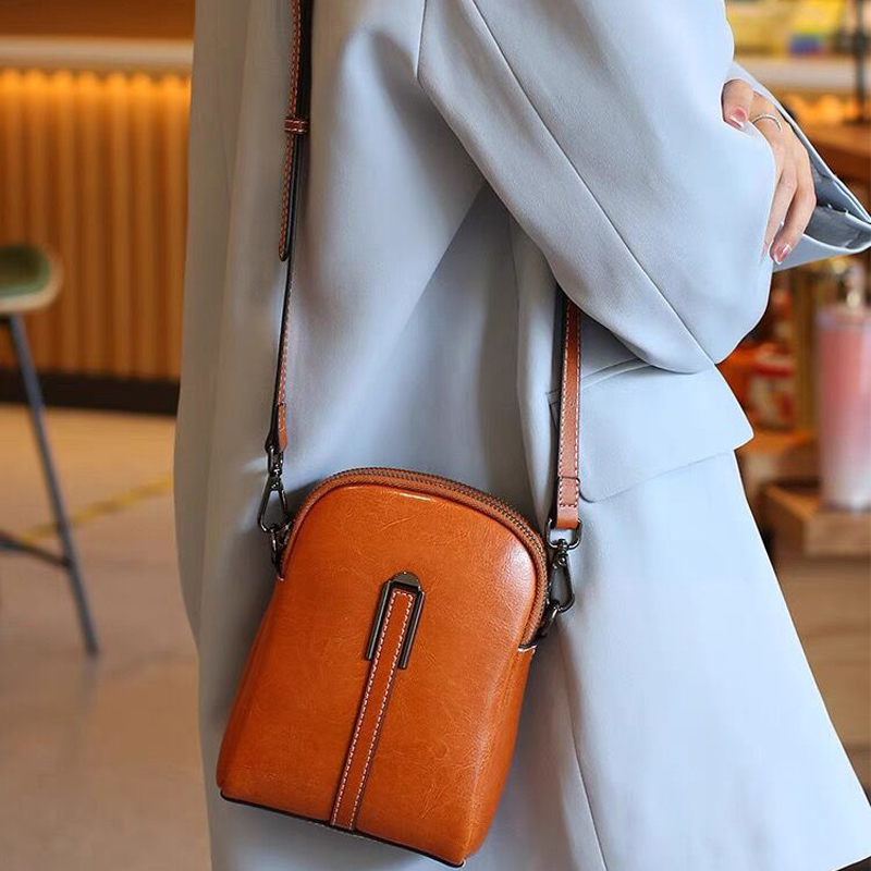 時尚牛皮真皮手機包