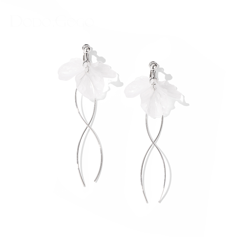 花朵流蘇設計感氣質耳環