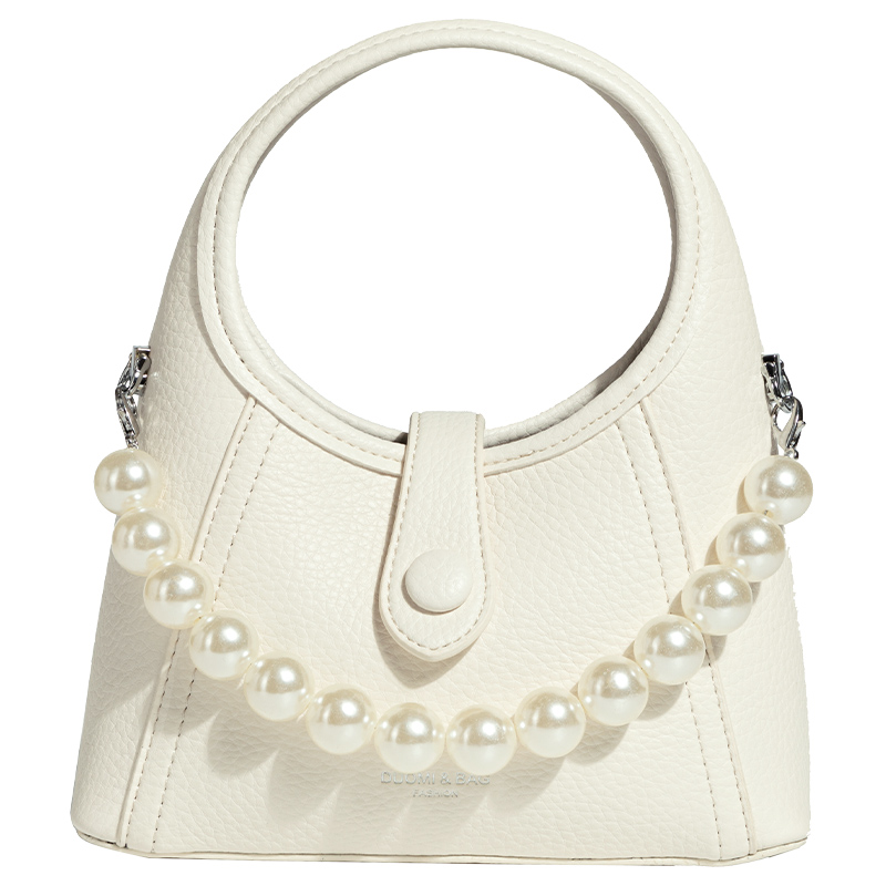 新款氣質珠串斜挎單肩女包