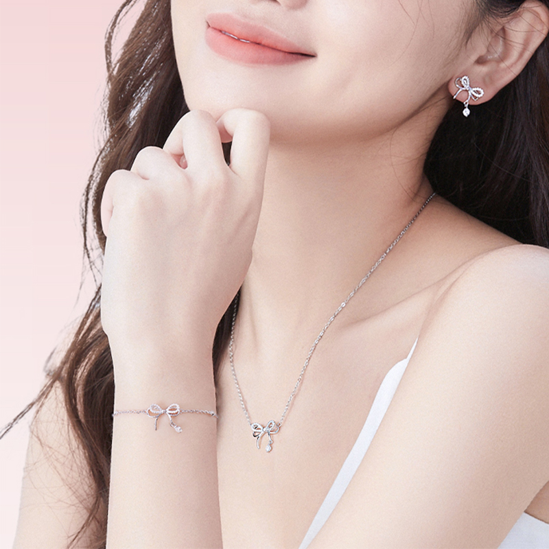 蝶夢蝴蝶結純銀手錬