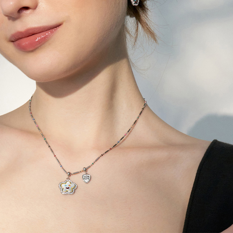 可愛笑臉小彩串多巴胺項錬