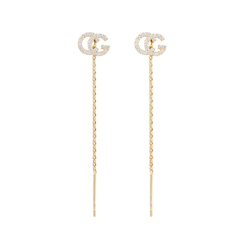 個性字母流蘇耳環