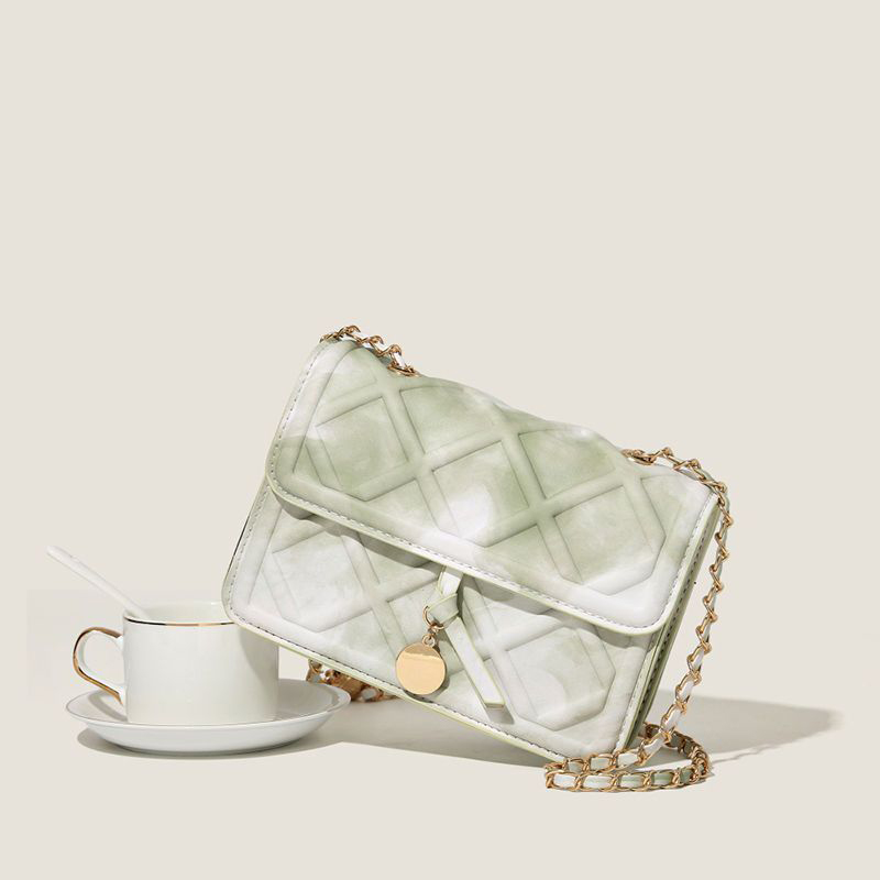 新款洋氣百搭錬條斜肩包 小方包