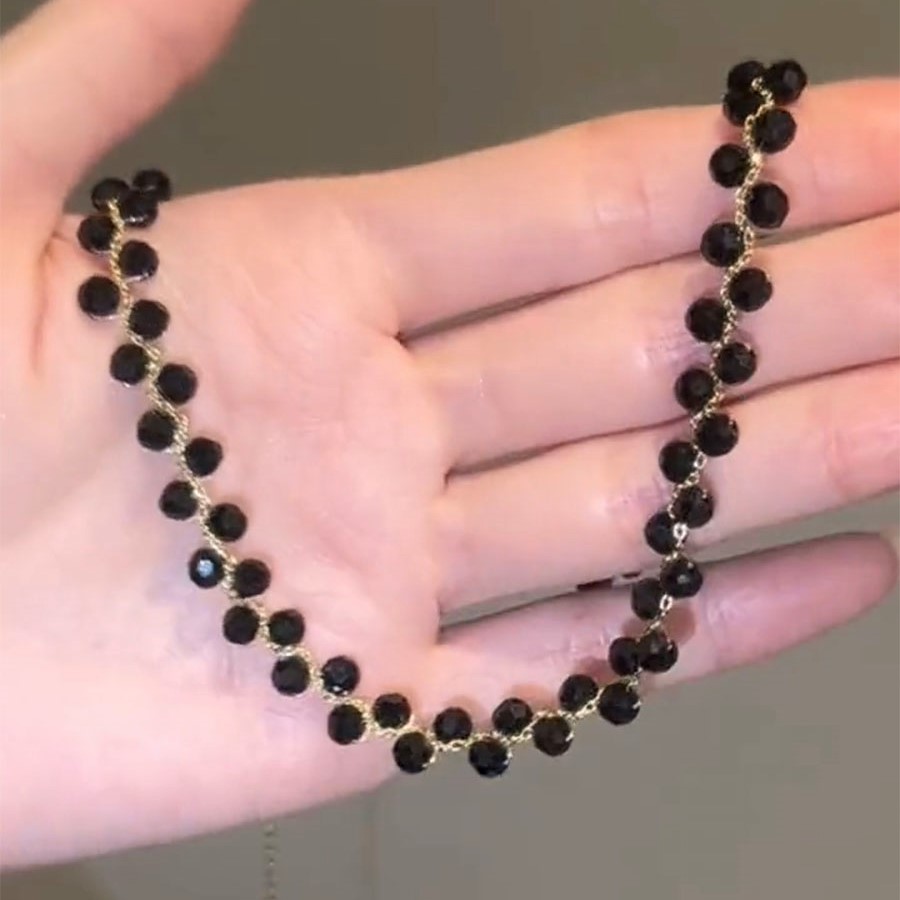 黑色水晶高級感項錬