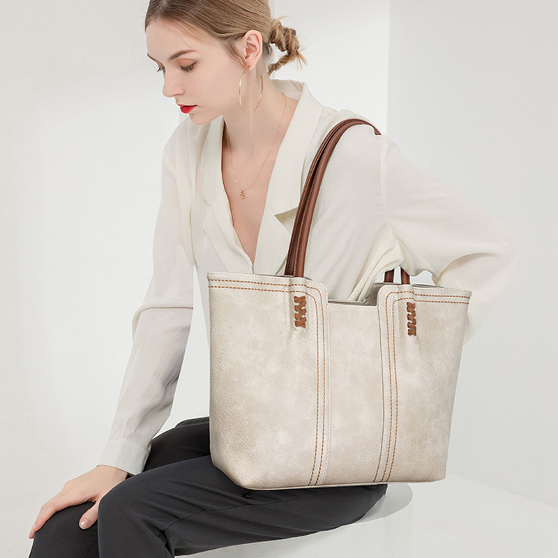 托特包 時尚百搭大容量真皮手提包 