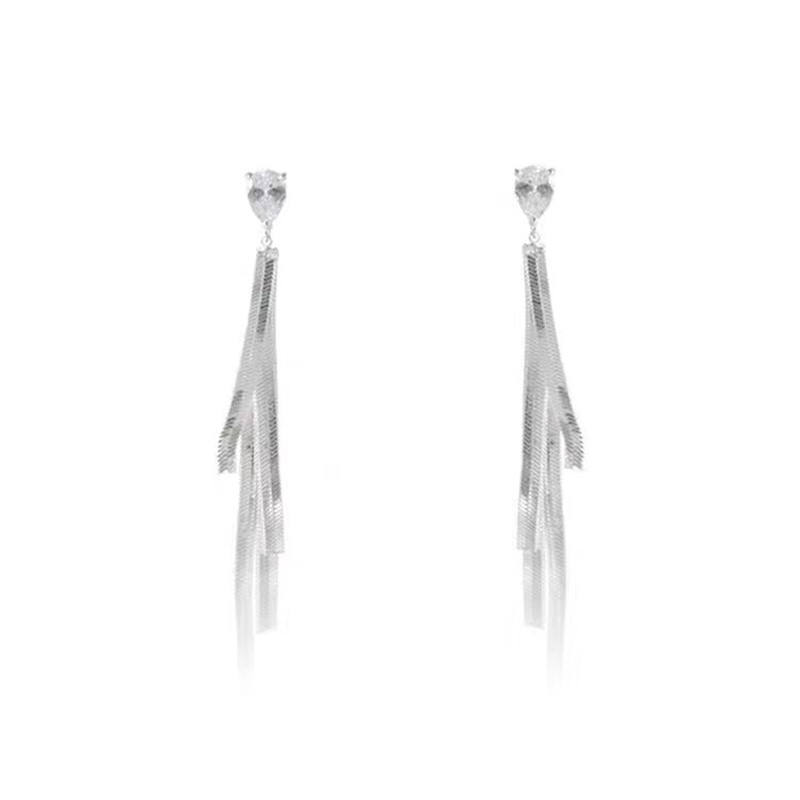 閃耀 滿天星流蘇耳環