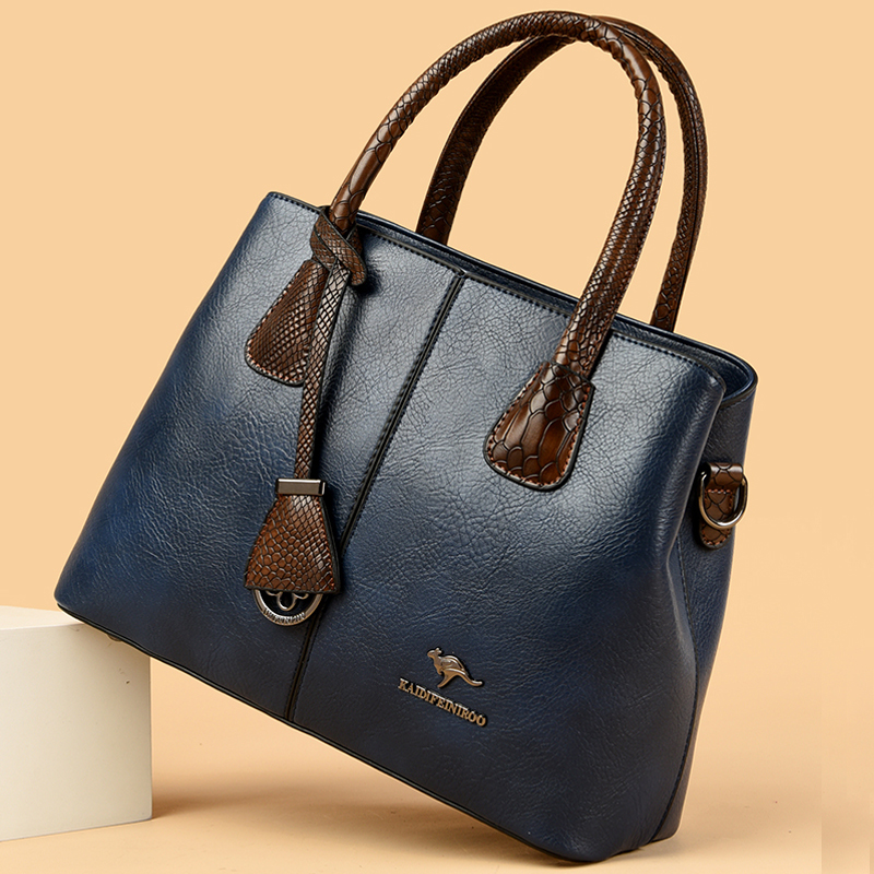 時尚單肩斜肩包牛皮手提包